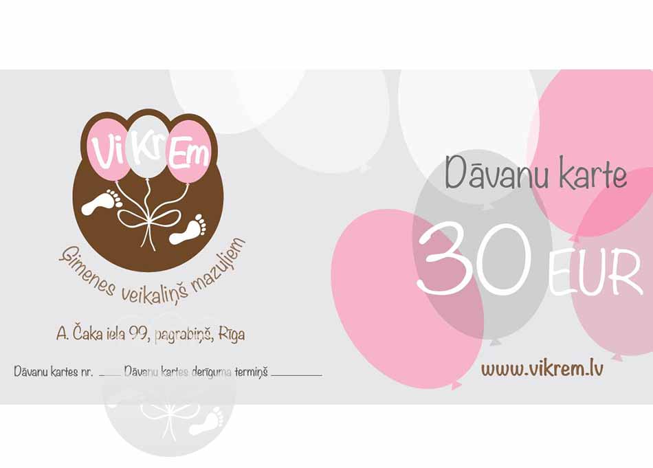 Dāvanu karte 30 eiro vērtībā