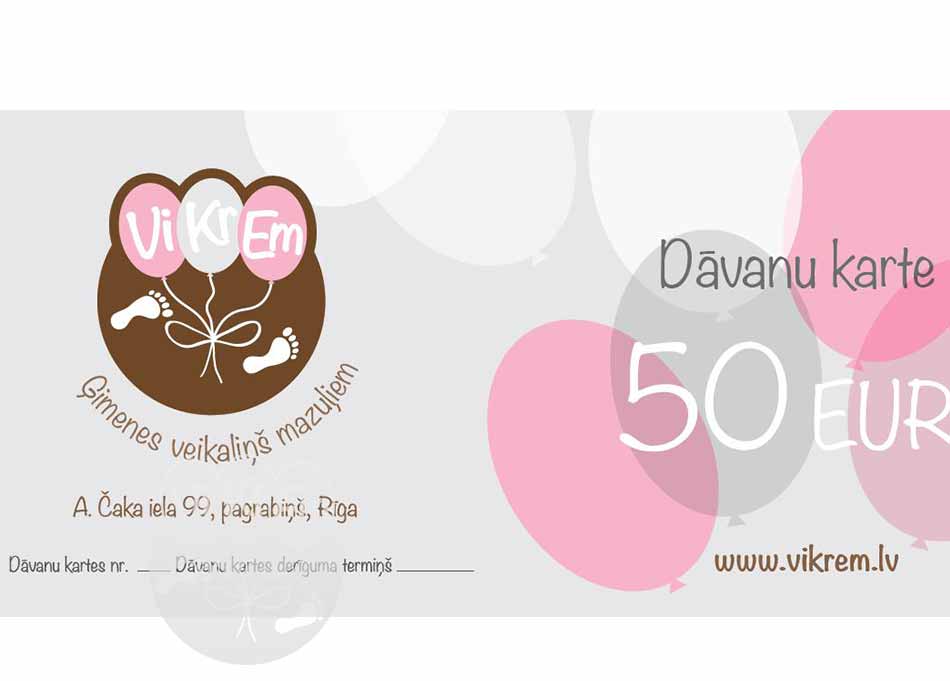 Dāvanu karte 50 eiro vērtībā